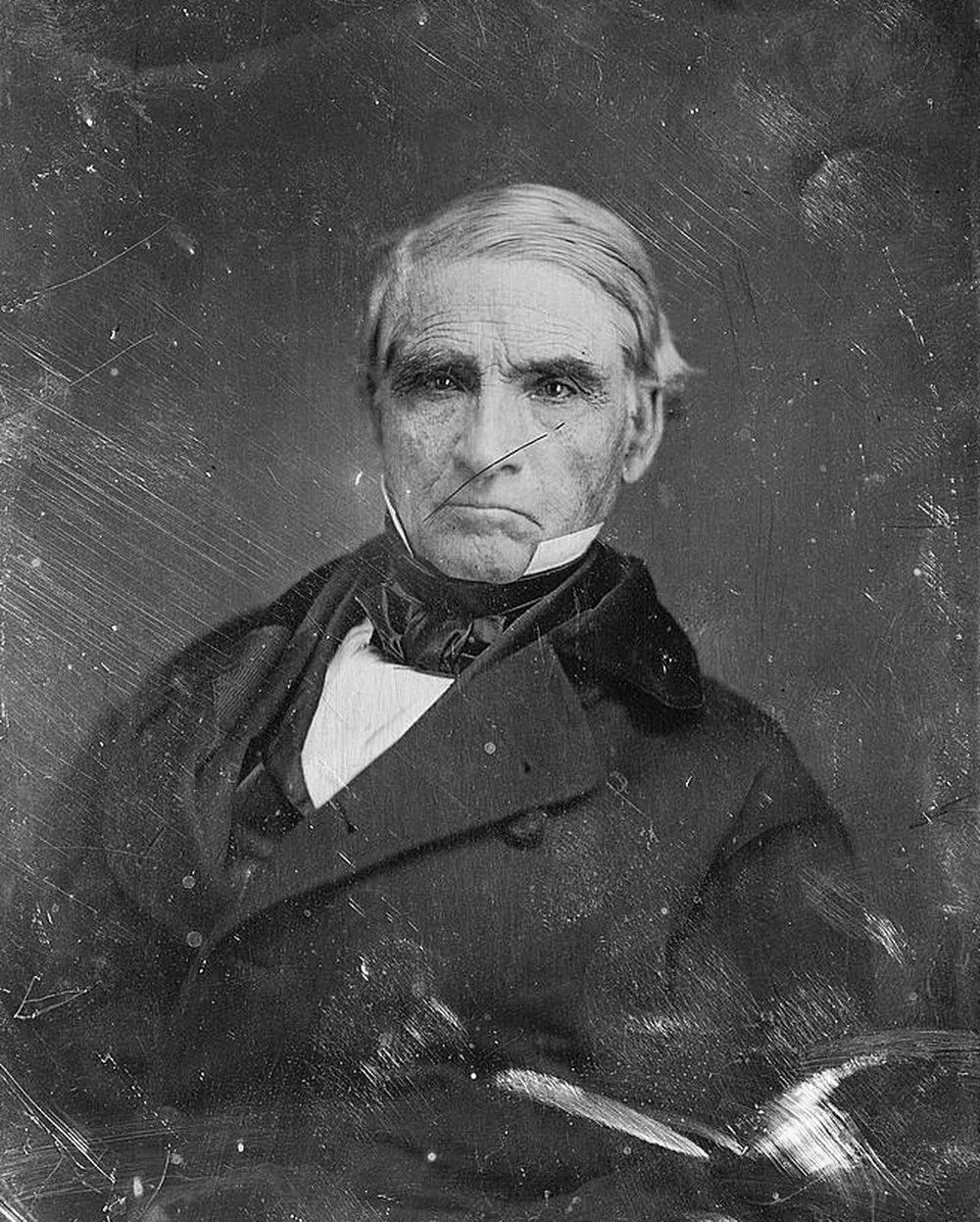 Scratches: the damaged photograph before restoration