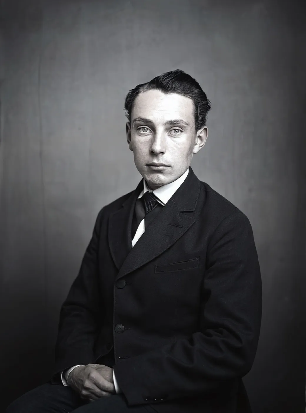 The higher resolution scan restored, returned close to monochrome and much closer to the plate