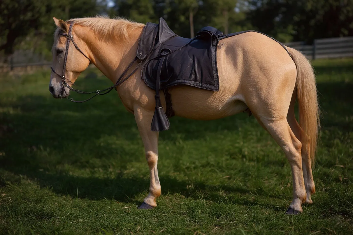 What the app returned: a modern colour photograph of a different horse